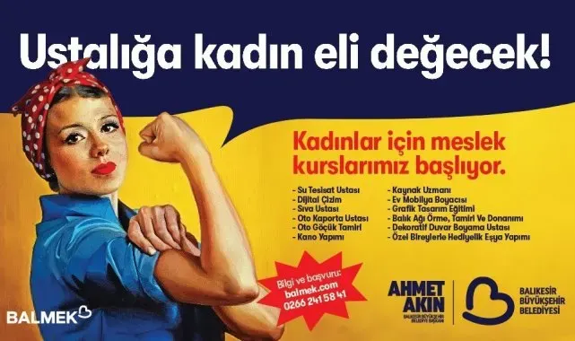 Balıkesir Büyükşehir'den kadınlara özel meslek kursları