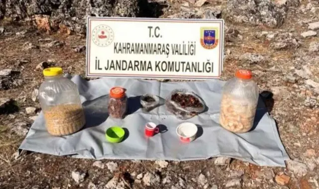Kahramanmaraş'ta terör örgütüne ait yaşam malzemesi ele geçirildi