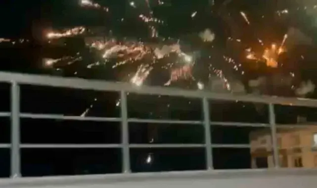 Mardin'de silahlı ve havai fişekli düğün konvoyu terörü kamerada