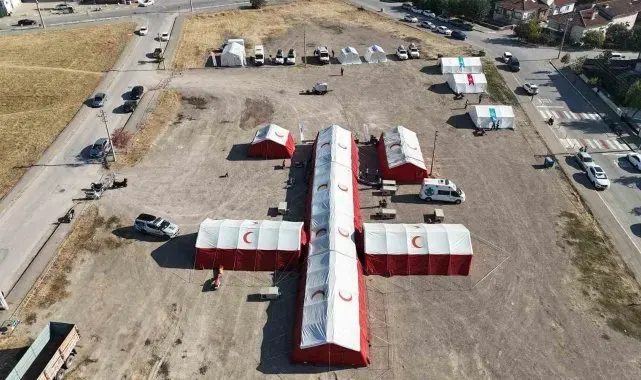 Balıkesir'de afet durumunda kullanılacak sahra hastanesi tanıtıldı