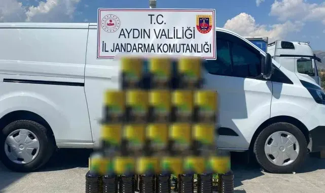 Aydın'da piyasa değeri 262 bin TL olan 750 litre sahte zeytinyağı yakalandı