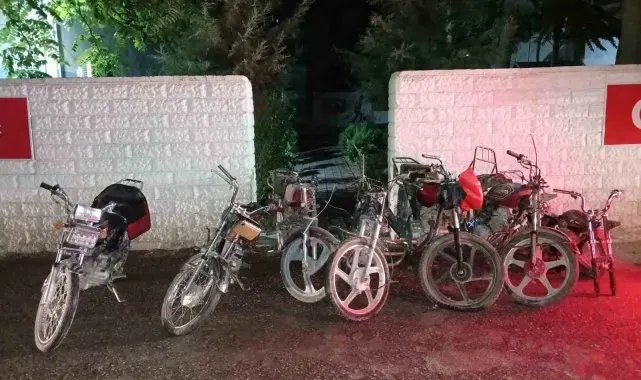 Şanlıurfa'da 7 motosiklet ele geçirildi