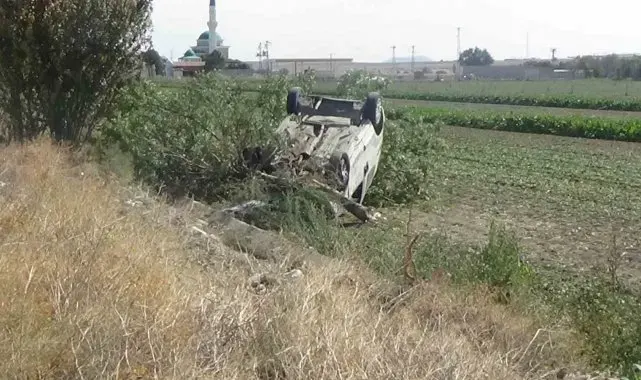 Hafif ticari araç ağaçlara çarptı: 1 yaralı