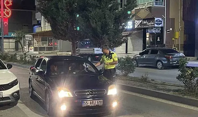 Kavak'ta trafik ve asayiş denetimleri