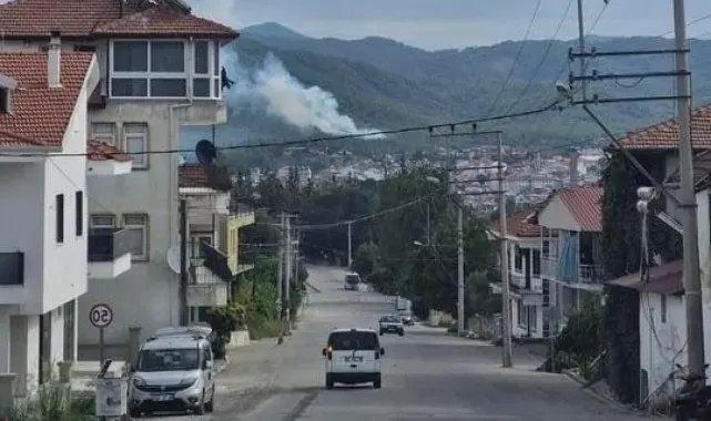 Seydikemer'de yıldırım kaynaklı orman yangını