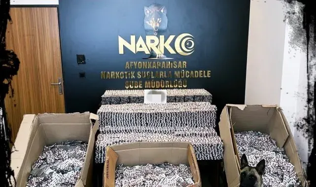 Afyonkarahisar polisinin uyuşturucu operasyonunu Bakan Yerlikaya'da duyurdu