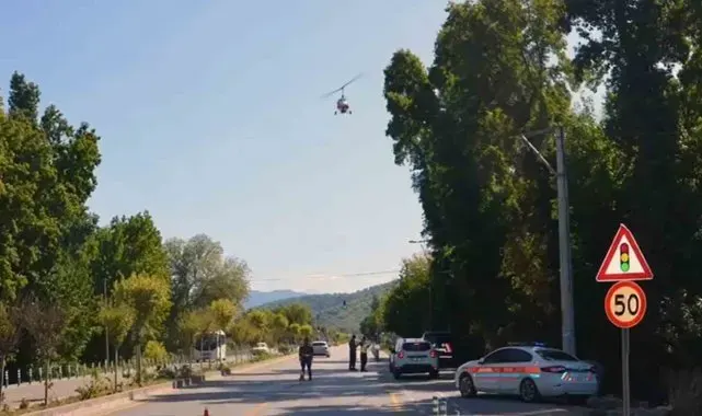 Muğla'da Cayrokepter ile trafik denetimi