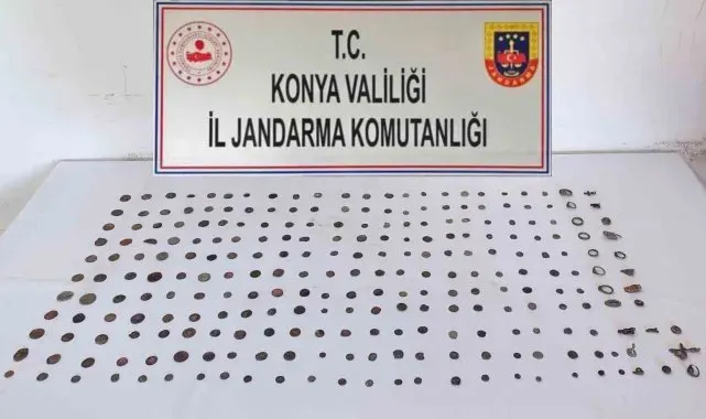 Konya'da tarihi eser kaçakçılığına jandarmadan operasyon