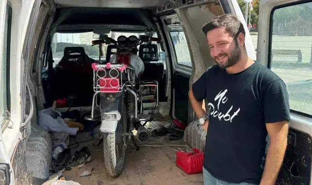 Konya'da çalınan motosikletine 4 yıl aradan sonra kavuştu