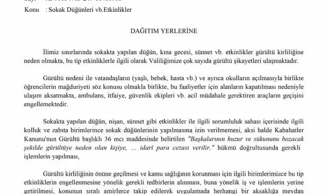 Manisa'da sokak düğünleri yasaklandı