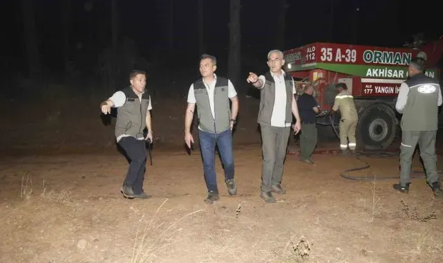 Menteşe'deki orman yangınında çalışmalar gece boyunca sürdü
