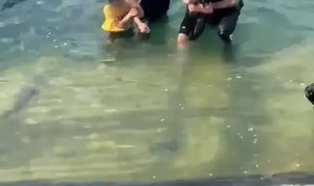 Süs havuzuna düşen 3 çocuk polis ekiplerince kurtarıldı