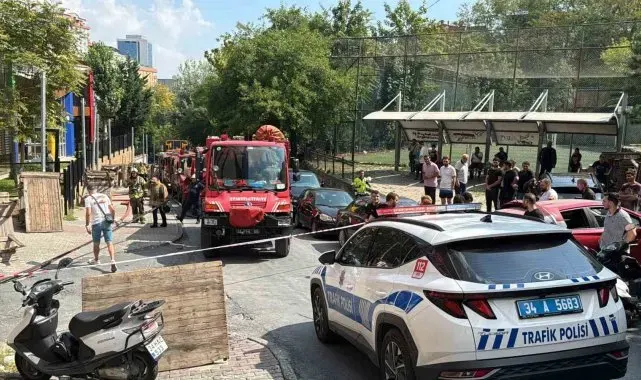 Şişli'de bir plazada yangın paniği