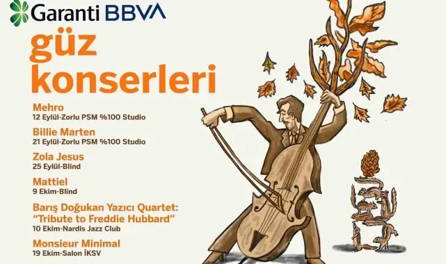 Garanti BBVA Güz Konserleri Eylül'de başlıyor