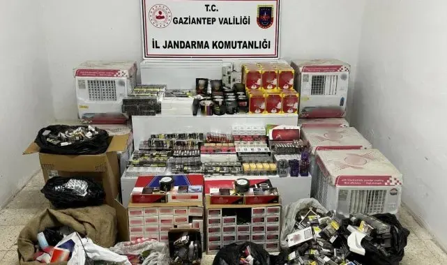 Gaziantep'te 710 bin TL'lik kaçak malzeme ele geçirildi