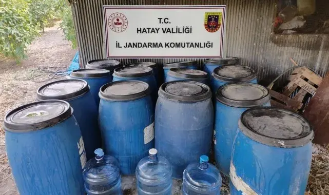 Hatay'da 1550 Litre kaçak alkol ele geçirildi