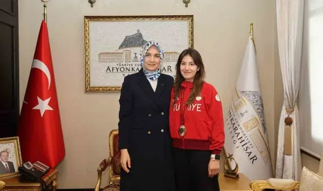 Vali Yiğitbaşı, olimpiyat üçüncüsünü ağırladı