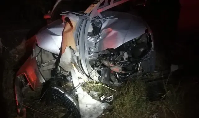 Adana'da yüksek gerilim hattı direğine çarpan sürücü ve iki arkadaşı kaçtı