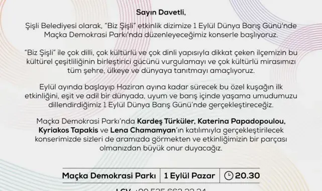 Şişli Sanatın her alanında: 'Biz Şişli' başlıyor
