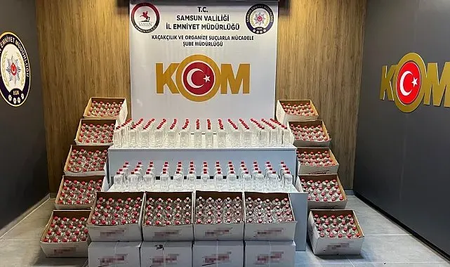 Samsun'da 1 ton 160 litre kaçak etil alkol ele geçirildi