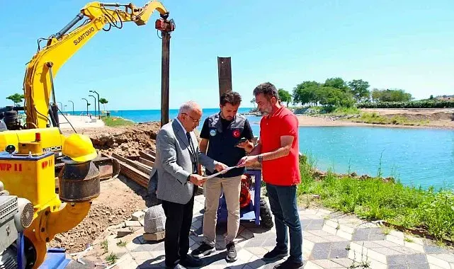 Kordon Park'ın iki etabını birbirine bağlayacak yaya köprüsünde çalışmalar sürüyor