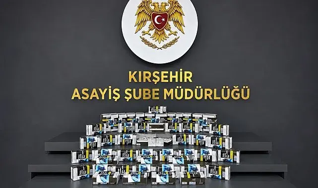 Kırşehir'de 460 paket makaron ele geçirildi