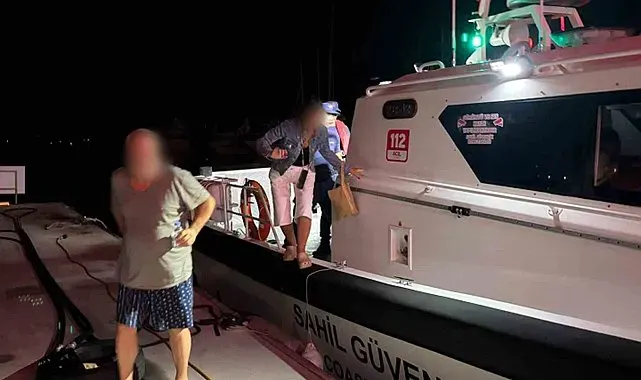 Ticari teknede rahatsızlanan vatandaşın karaya tahliyesi yapıldı
