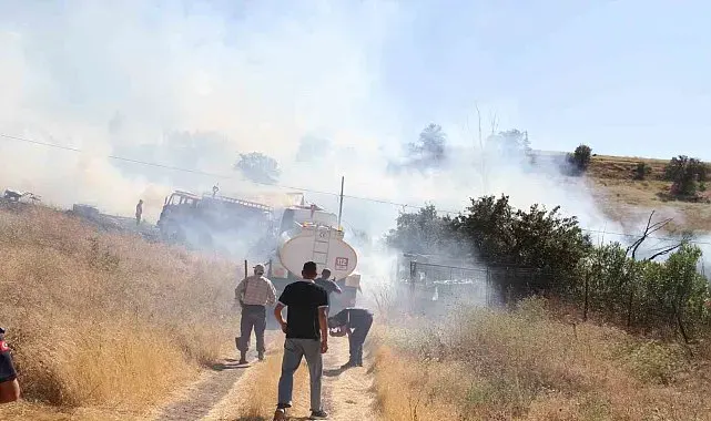 Suşehri'nde arazide çıkan yangın ekipleri harekete geçirdi