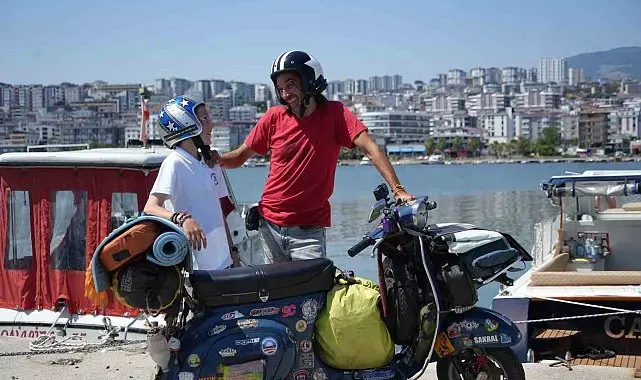 Dünyayı gezen İtalyan baba-oğul Samsun'da sıcak ilgiyle karşılandı: "Hiç unutmayacağız"