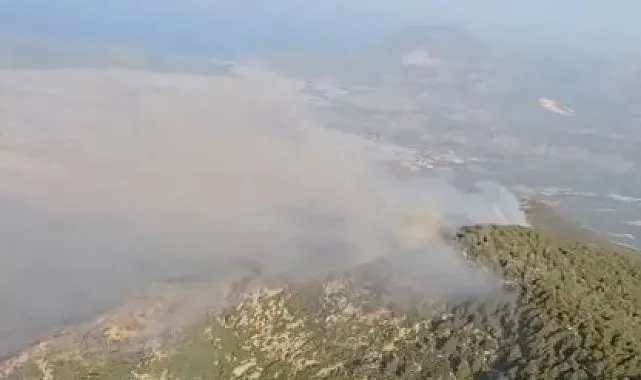 Kaş'taki orman yangınının enerjisi düşürüldü