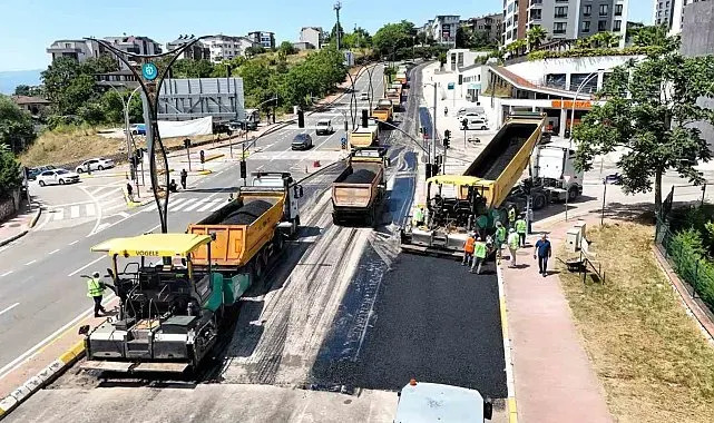 Santral Rampası'na 9 bin 350 tonluk asfalt dokunuşu