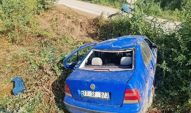 Bilecik'te otomobil takla attı: 1 yaralı
