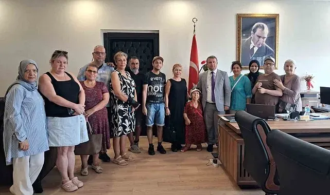 Ayvalık Birlik Ortopedik Engelliler Derneği'nden Kaymakam Cimşit'e hayırlı olsun ziyareti