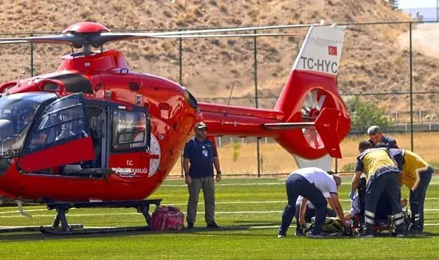 Malatya'da kalp krizi geçiren hasta hava ambulansıyla hastaneye sevk edildi