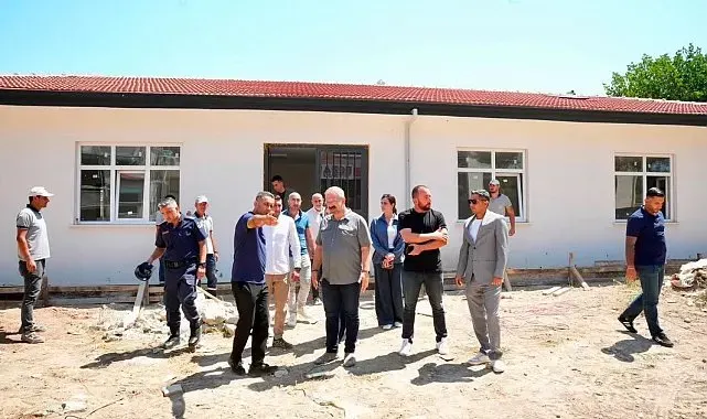 Gömeç'te Karaağaç Mahallesi'nde devlet yatırımları yerinde incelendi