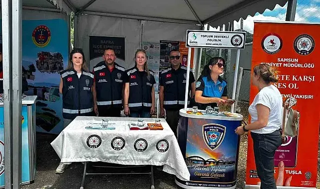 Kapıkaya Festivali'nde vatandaşlara güvenlik bilgilendirmesi