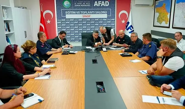 Sinop'ta afet mesaisi