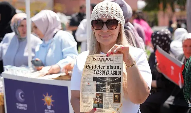 Ayasofya'nın yeniden ibadete açılışının 6. yılında AK Parti İstanbul Kadın Kolları'ndan özel gazete