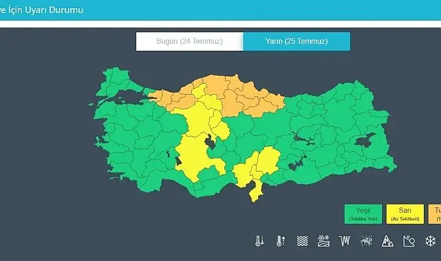 MGM'den turuncu kodlu uyarı: "Çok kuvvetli ve şiddetli yağış bekleniyor"