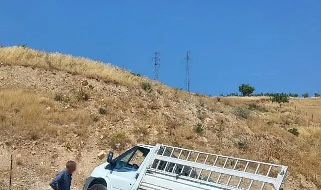 Siirt'te hafif ticari araç yoldan çıktı