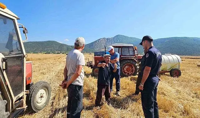 Biçerdöver operatörlerine yangın eğitimi