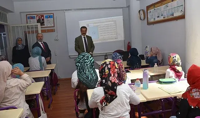 Kaymakam Güldoğan,Yaz Kur'an Kursu öğrencileriyle buluştu
