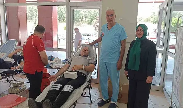 Havza Devlet Hastanesi'nde kan bağışı: 30 ünite kan toplandı