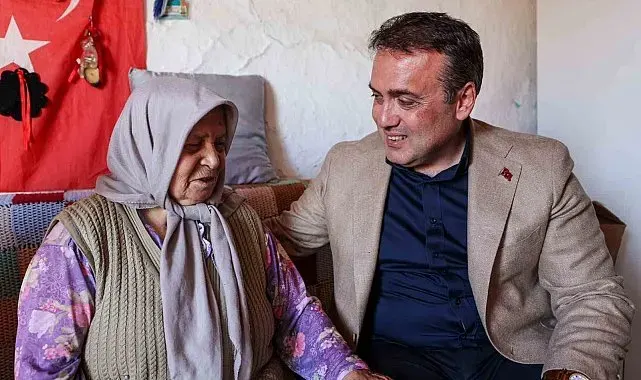 Vali Sözer, yaşlı vatandaşın kapısını çaldı