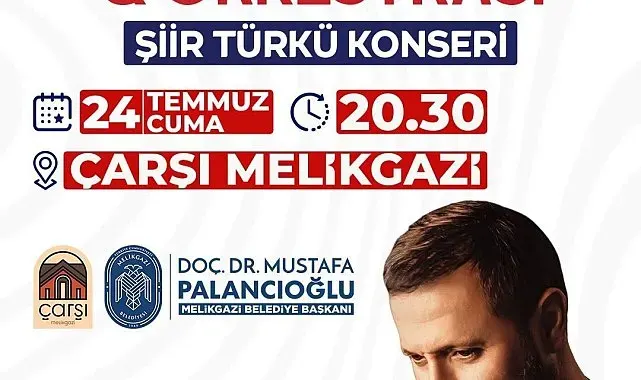 Çarşı Melikgazi'de şiir ve türkü sesleri yükselecek