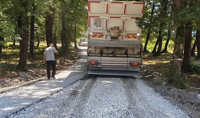 Muncurlu köy yolu soğuk asfaltla yenilendi