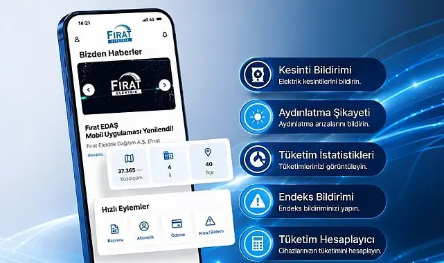 Fırat EDAŞ mobil uygulamasını yeniledi
