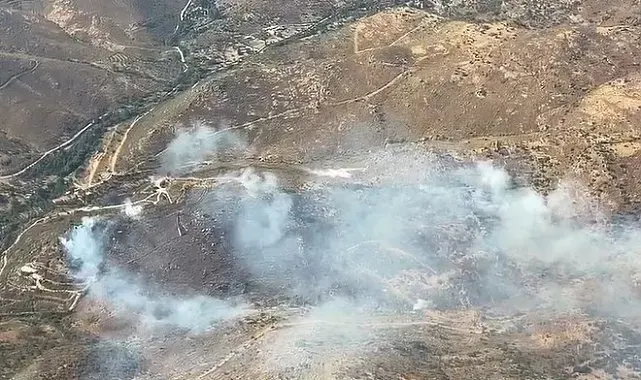 Bodrum'da makilik yangını devam ediyor