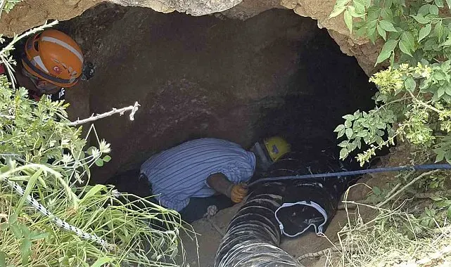Define aradığı mağarada sıkışan şahsı arama çalışmaları sürüyor