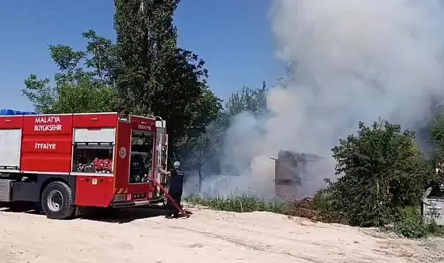 Malatya'da korkutan bahçe yangını